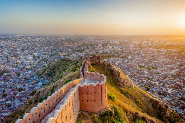 India.com The Nahargarh Fort is one of the major forts on the outskirts of Jaipur.